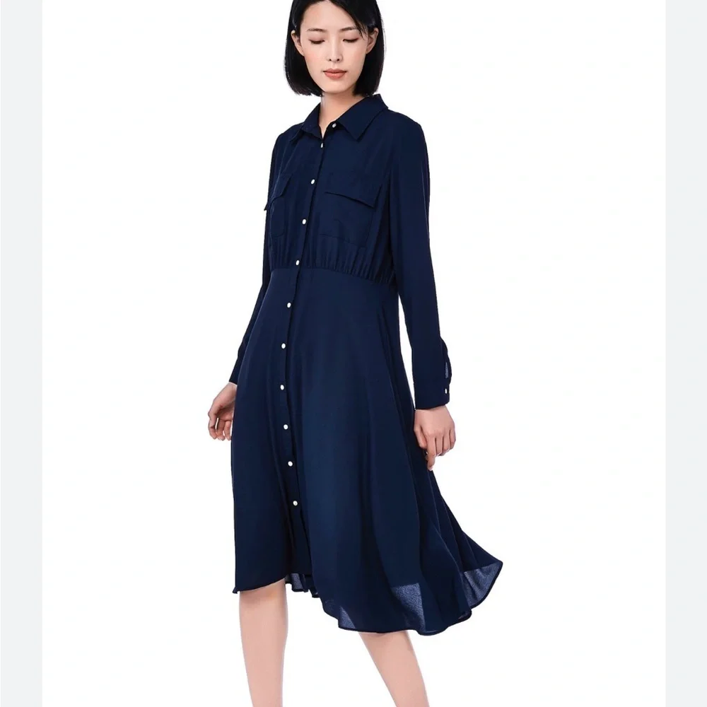 Arket Viscose Crepe Shirt Dress - Picture 2 of 8